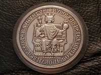 СРЕБЪРЕН 999 ‰ ПЛАКЕТ медал 1291 - 1991г. 700 години Саарбург