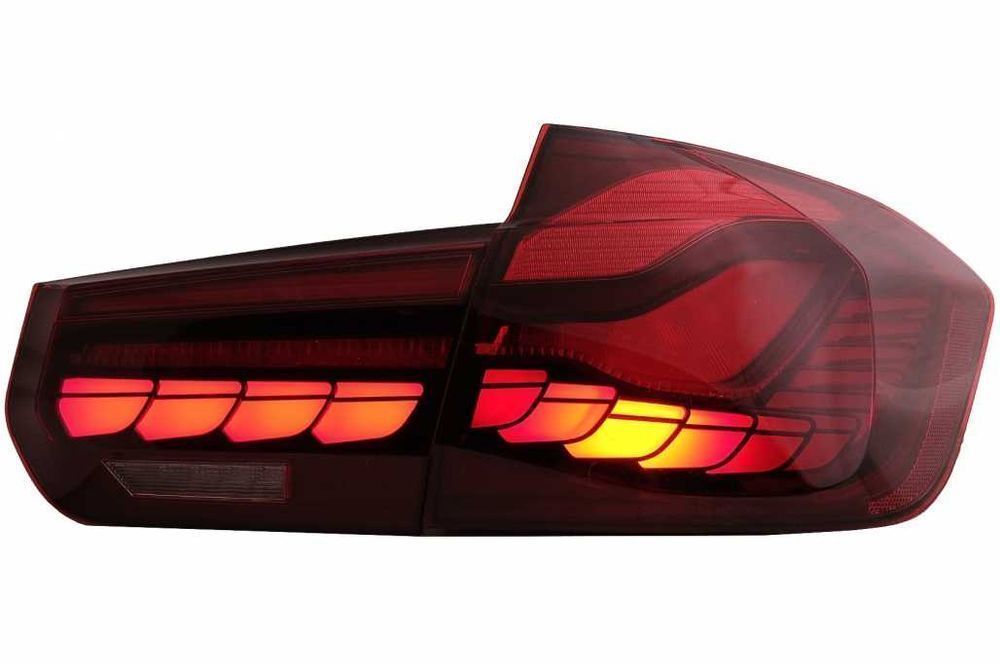 Stopuri OLED BMW Seria 3 F30 (2011-2019) F35 F80 Rosu Clar M4 Design