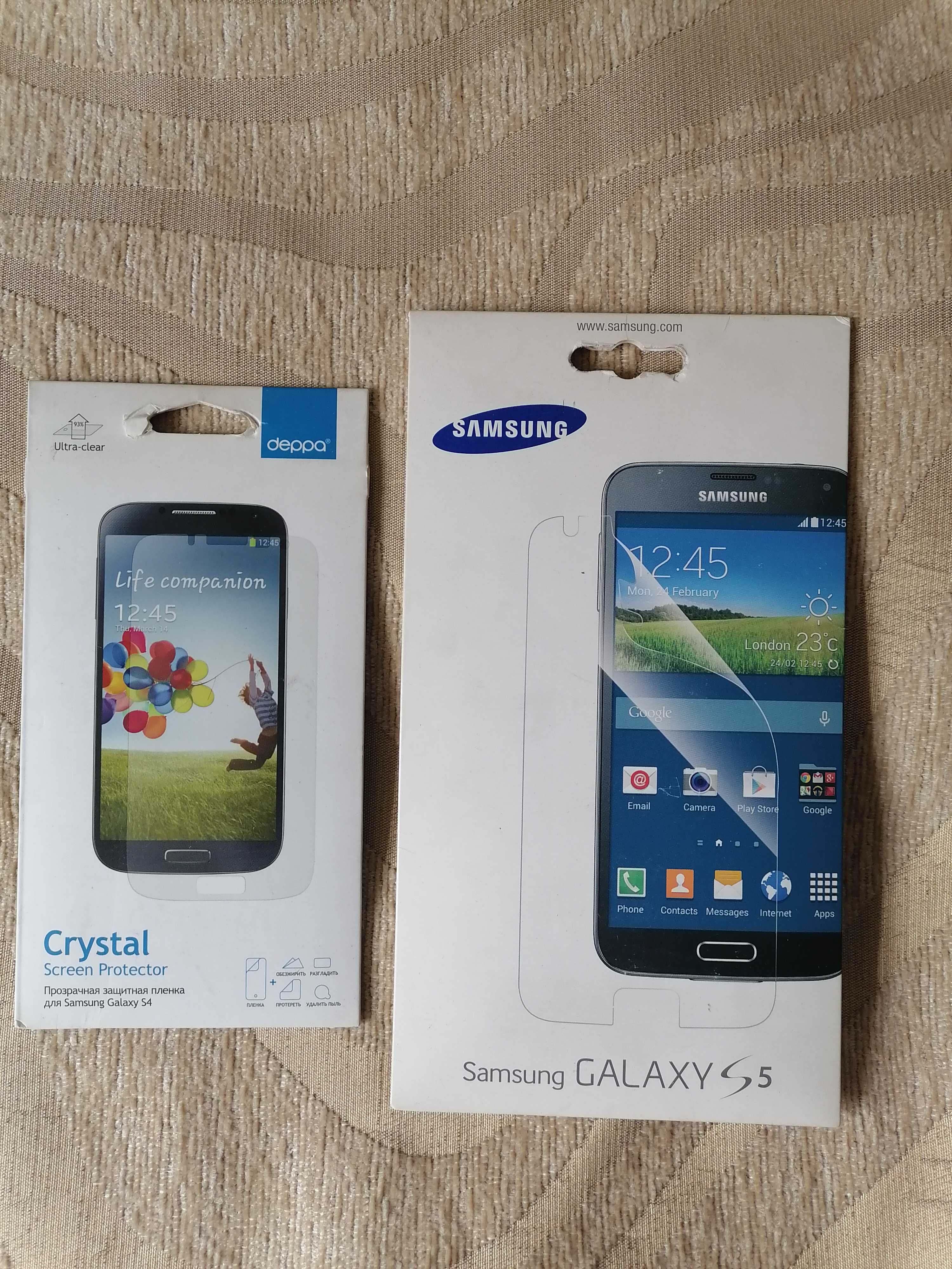 НЕ СТЕКЛО!!!///Защит.пленка на Samsung S4 и Samsung S5