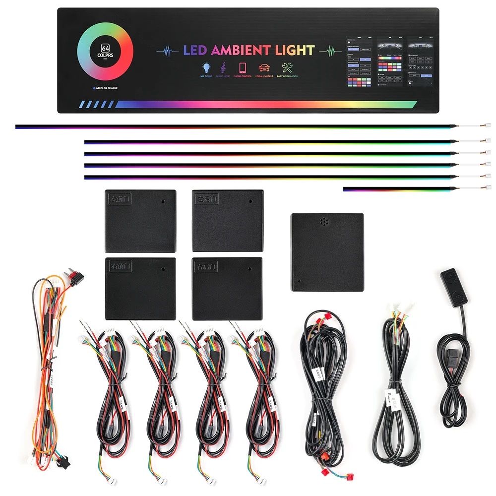 Kit lumini ambientale auto 18 in 1 RGB Symphony acrilic Bluetooh