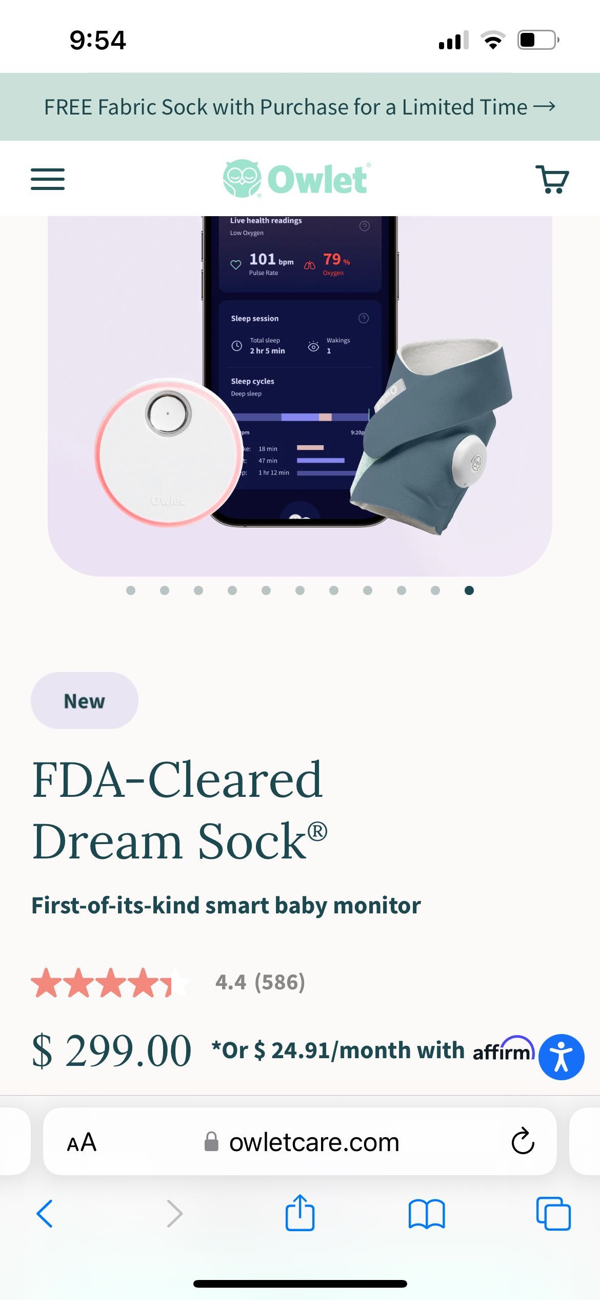 Owlet Smart Sock