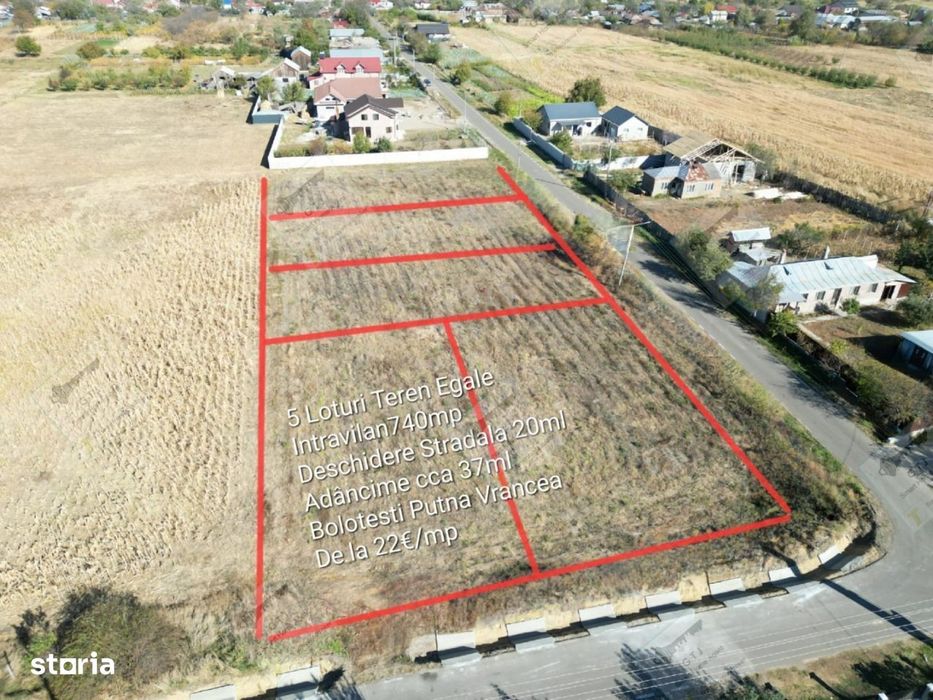 Terenuri Intravilan Bolotesti-Putna Suprafata Loturi cca 740mp