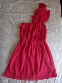 Нова розова рокля с едно рамо