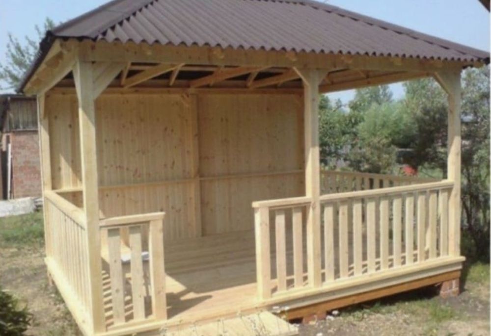 Executam foișoare  de gradina și terase  din lemn masiv lemnul este us