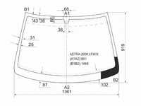 Стекло лобовое OPEL ASTRA G 3/4/5D 98-04/CHEVROLET VIVA 4D 04-08 Opel