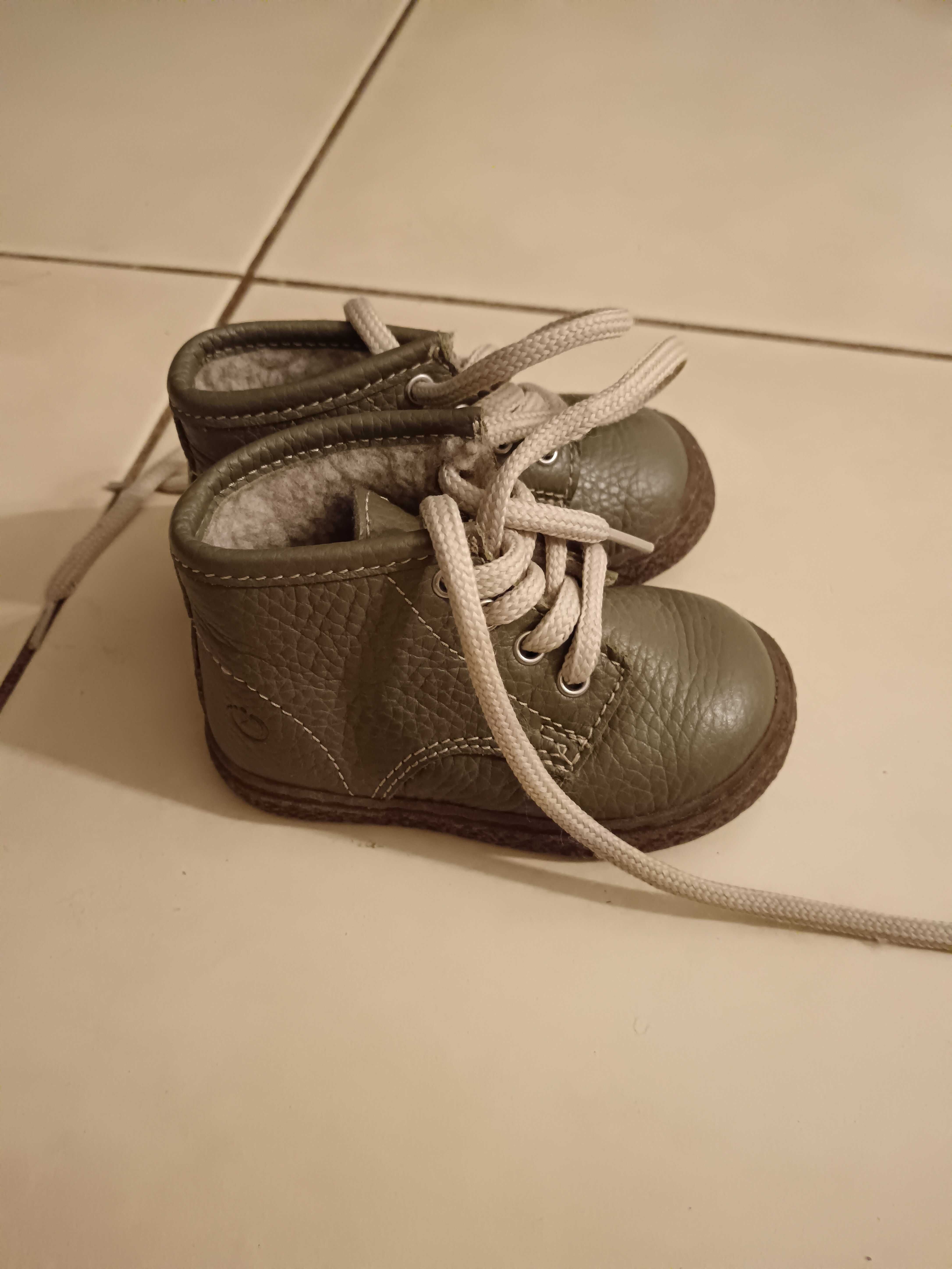 Ghete îmblănite iarnă Opink din piele, mărimea 19 EU, ca noi!