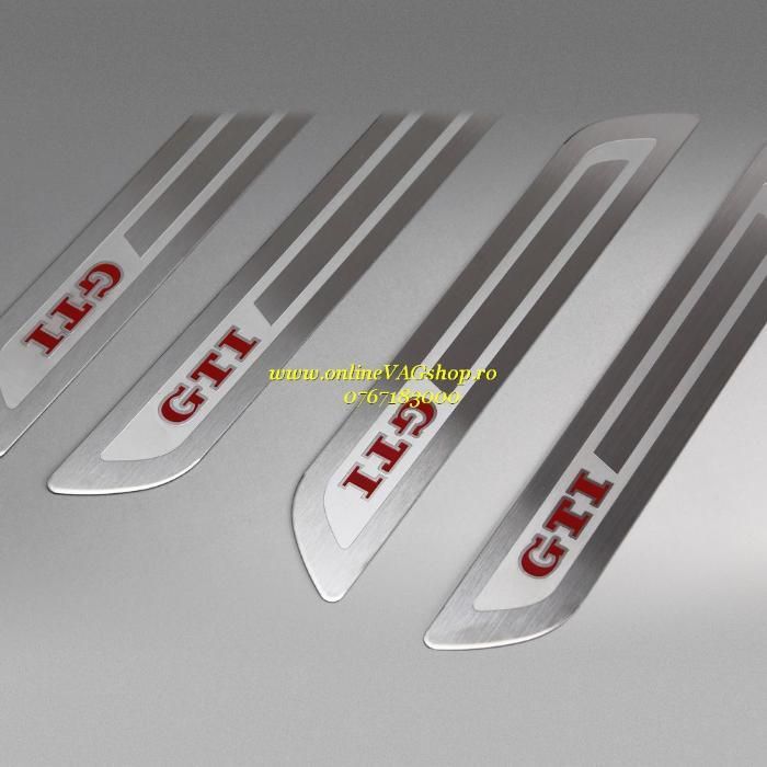 Set 4 ornament inox prag GTI pt gama VW, Audi, Skoda, Seat