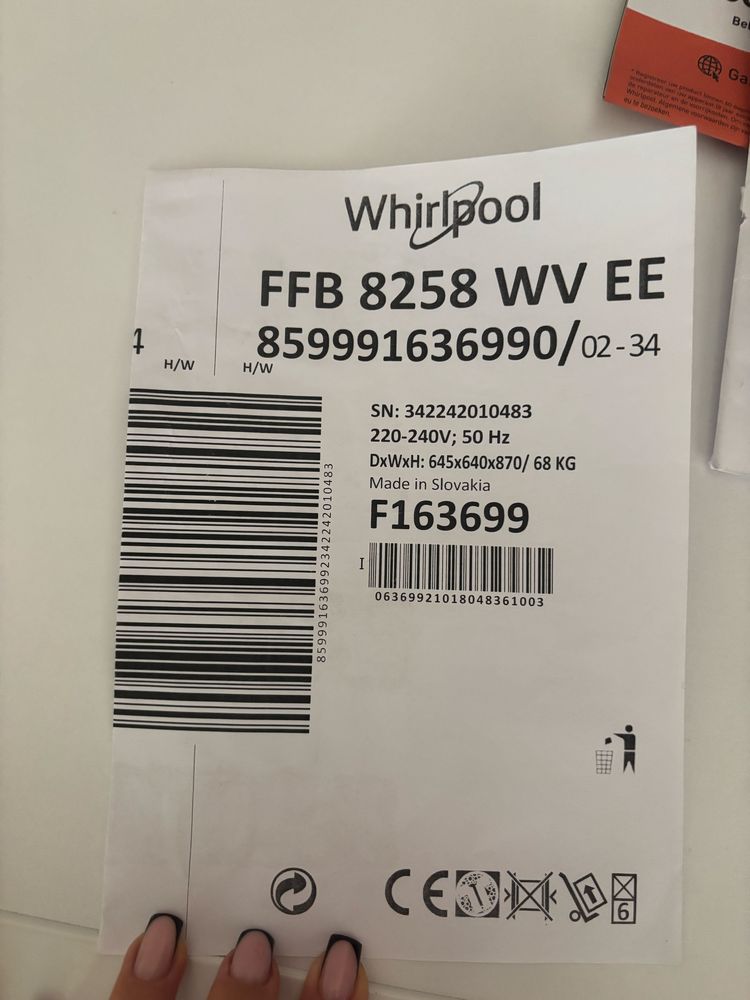 Masina de spalat Whirlpool 8kg