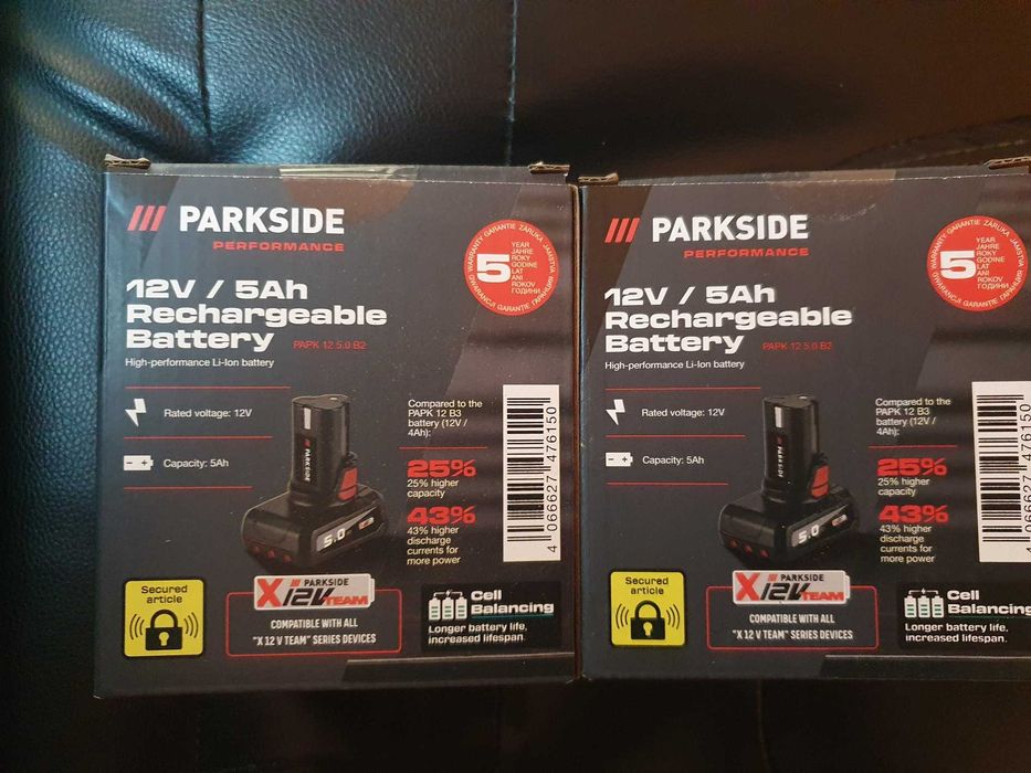 Baterie 12V parkside 5ah sigilata