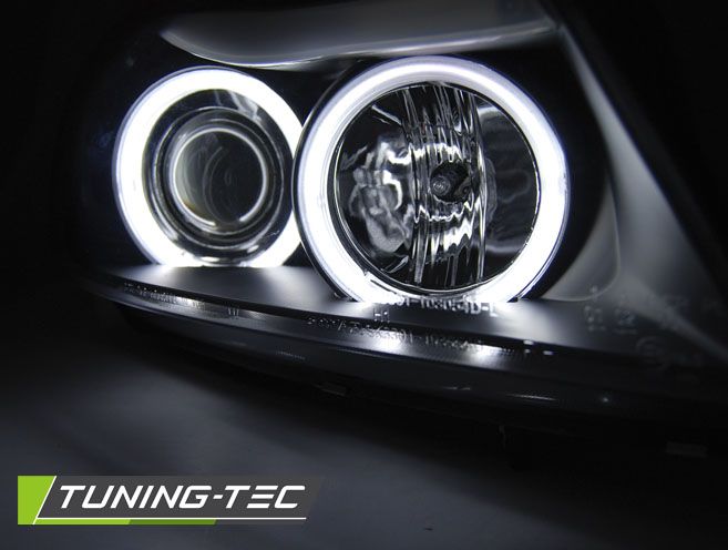 Faruri BMW E90/E91 03.05-08.08 angel eyes CCFL negru