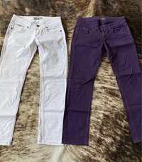 Pantaloni M/38 2x perechi mov și alb murdar