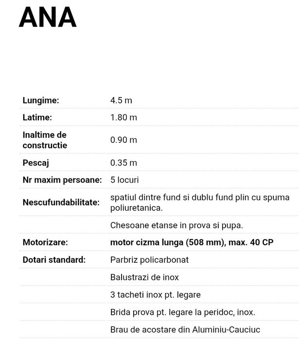Barca Cirus Ana/Motor Mercury 60hp