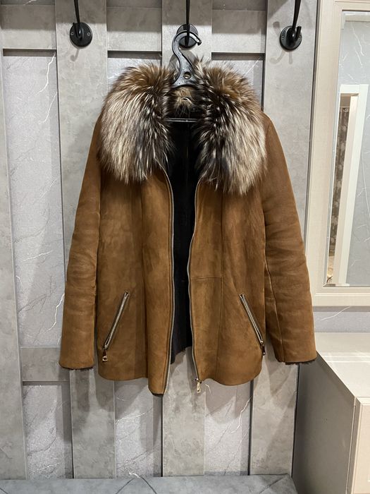 Женская натур дубленка размер 46-48