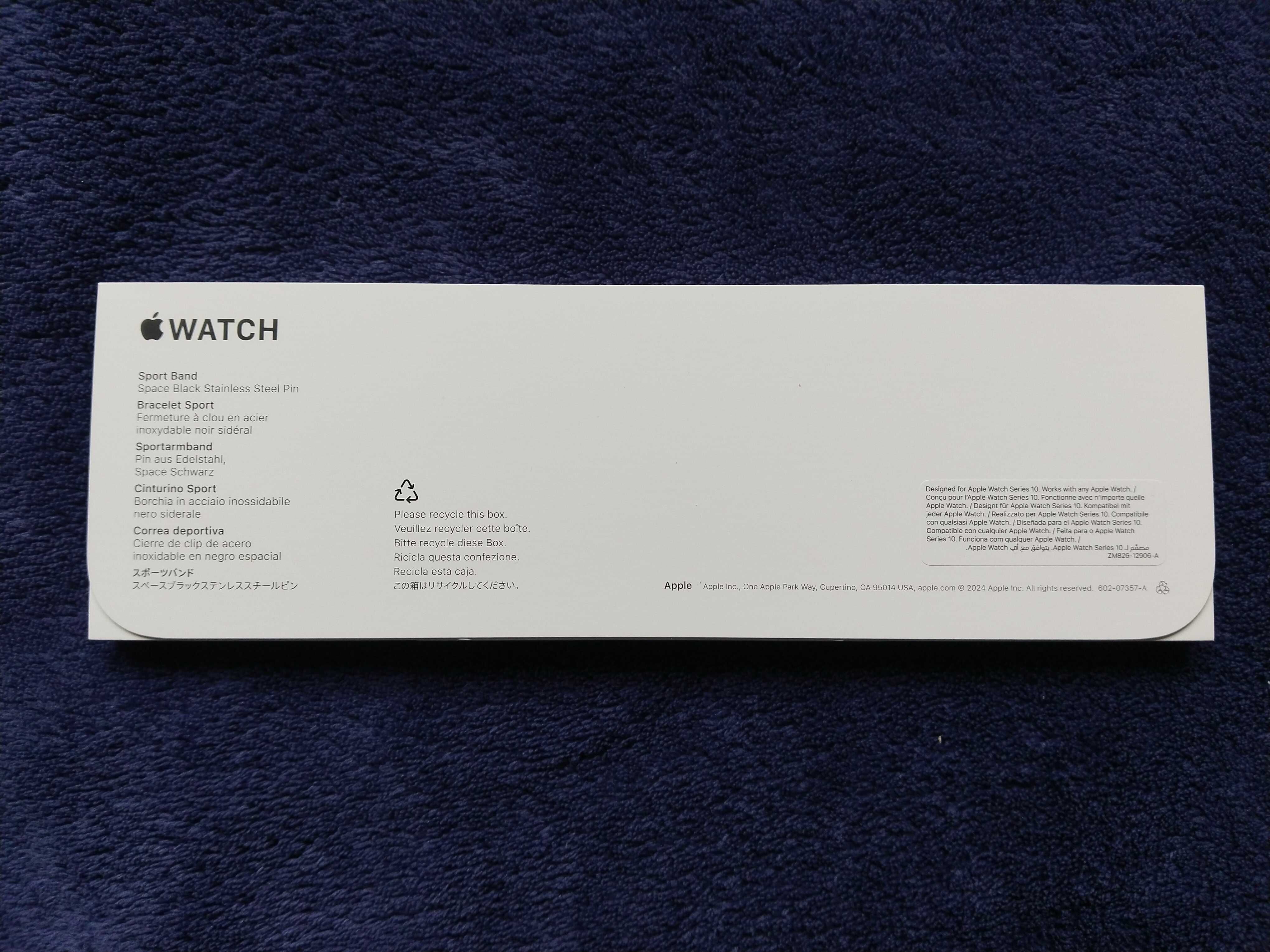 Apple Watch S10 GPS 46mm Jet Black Alu Case, Black Sport Band