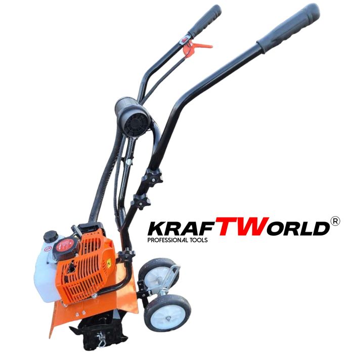 Мини мотофреза бензинова KraftWorld – двутактов мулти култиватор