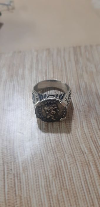 Сребърен пръстен с вградена монета РЕПЛИКА!