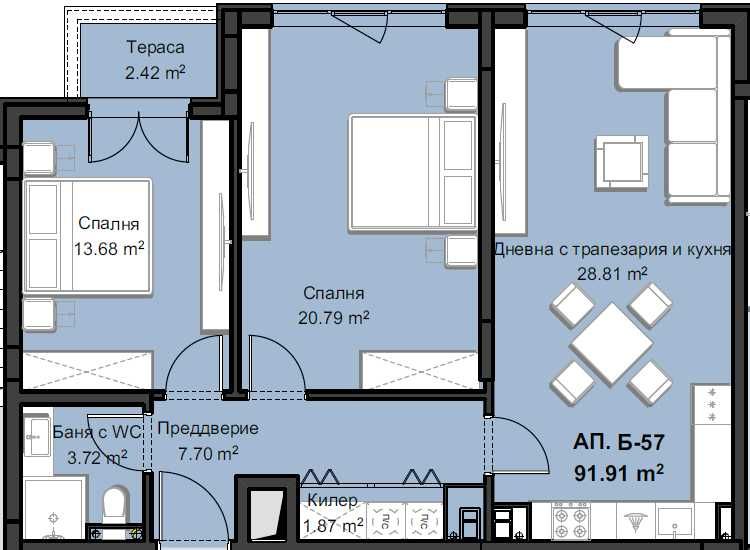 Продава се Тристаен апартамент в Пловдив, Христо Смирненски - 111 кв.м за 1376 €/кв.м - Снимка #11