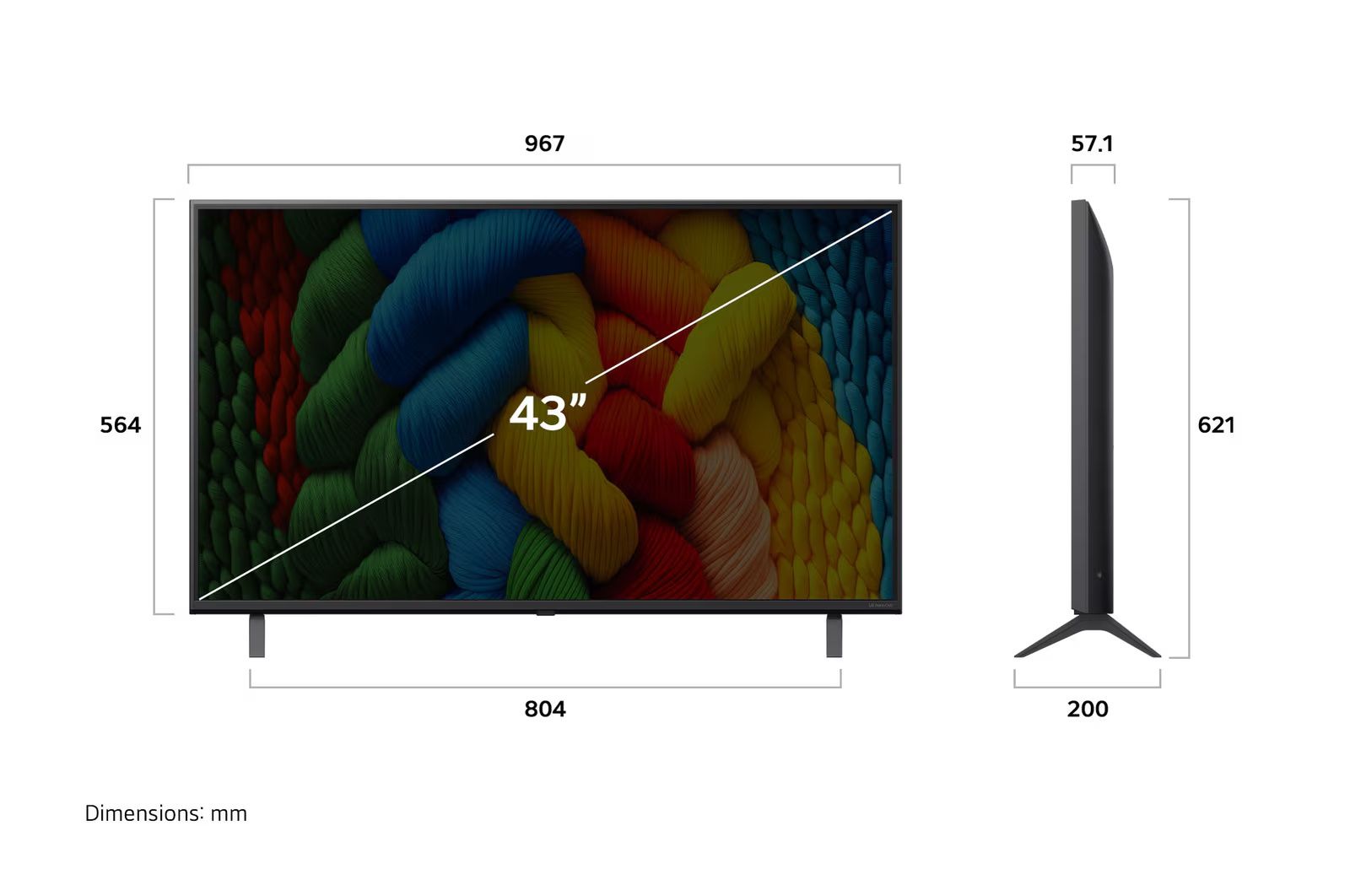 " Телевизор LG 43QNED80A6A Black
