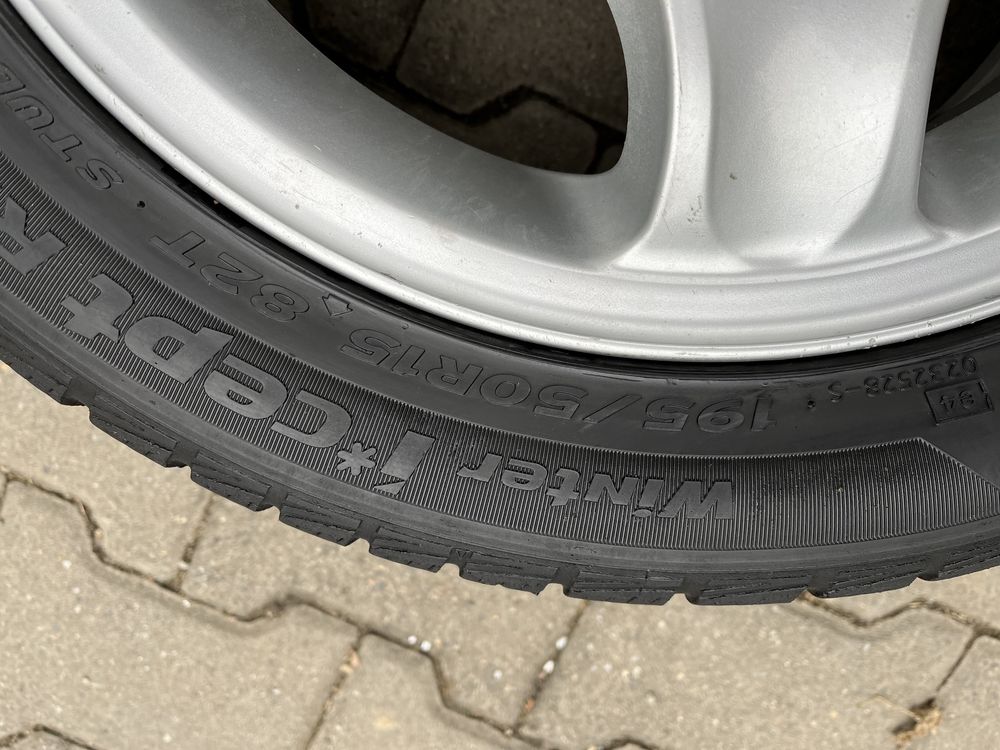 Jante aliaj 5x112mm, anvelope iarna 195/50 R15, Mercedes clasa A