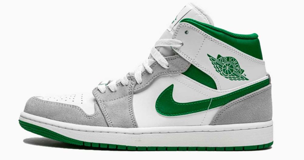 Jordan 1 Mid Grey Green