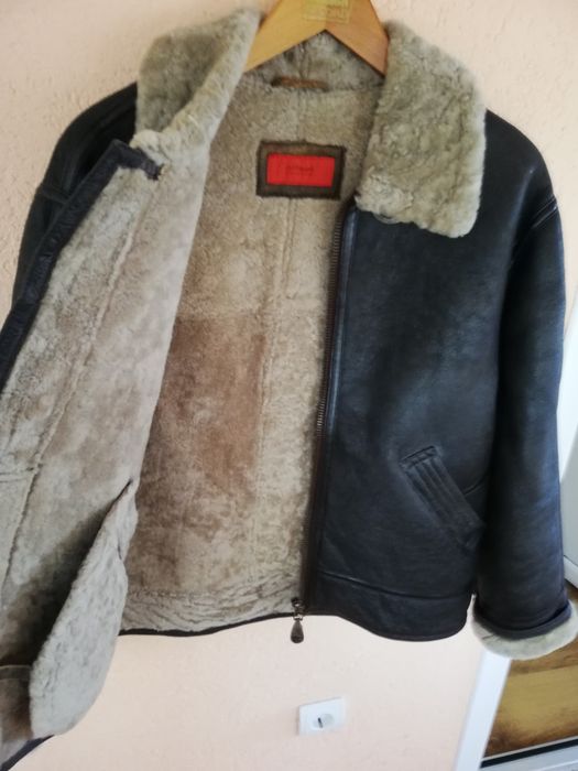 Geaca Aviator piele Offset M cu blana