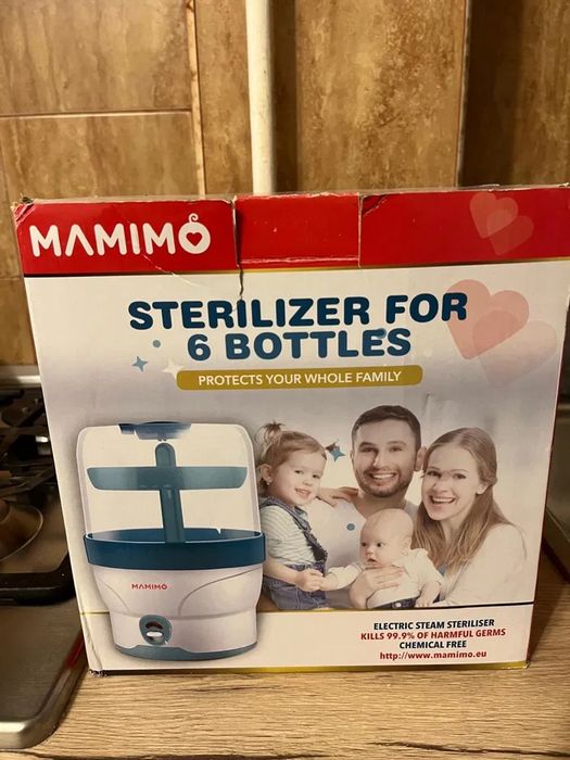 Sterilizator biberoane Mamimo si suport uscare biberoane