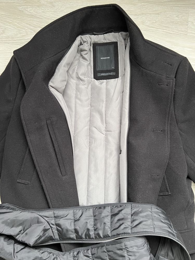 Palton de iarna Reserved Negru | L | Regular Fit |