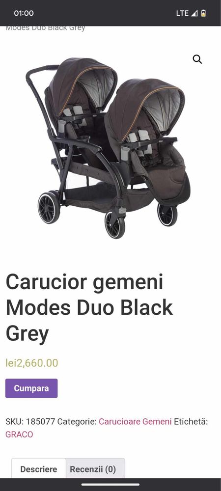 Carucior gemeni Modes