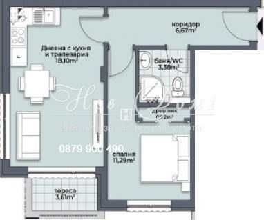 Продава се Двустаен апартамент в Варна, Аспарухово - 59 кв.м за 1348 €/кв.м - Снимка #4