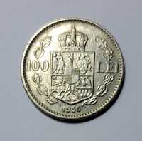 Moneda Romania 100 lei 1936