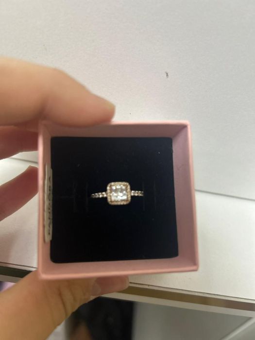 Кольцо pandora розовое оригинал