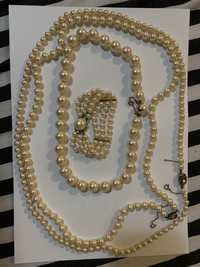 Set coliere perle argint aurit Superbe