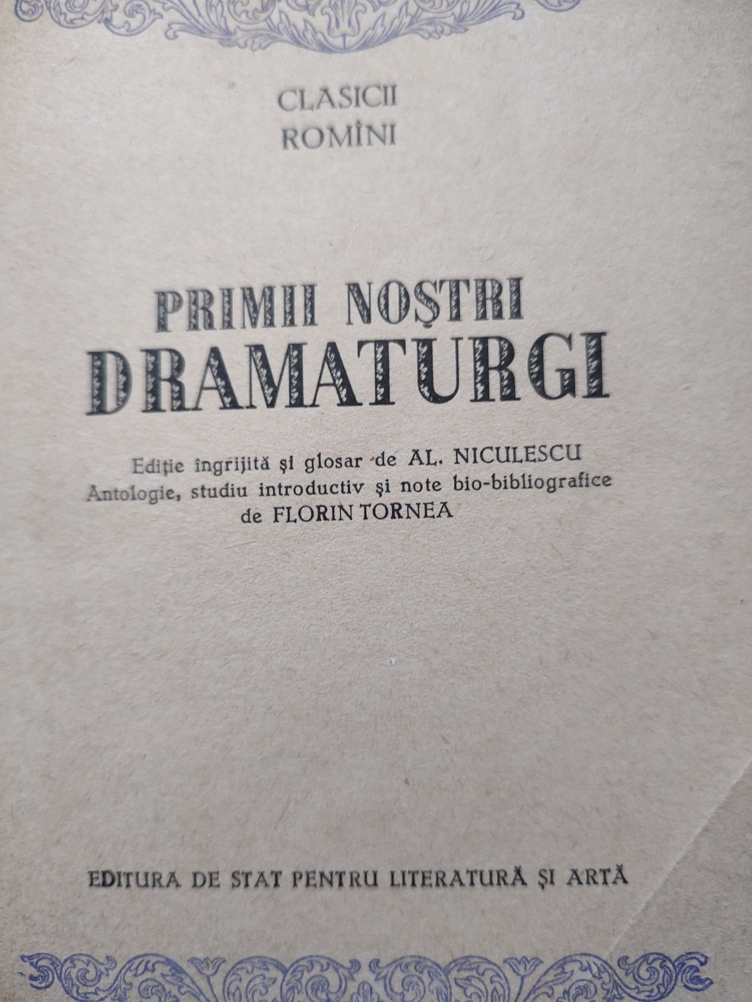 carte/Primii Noștri Dramaturgi/Clasicii Români