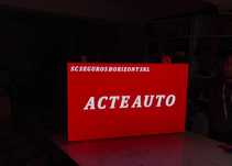 Caseta luminoasa, litere volumetrice, autocolant