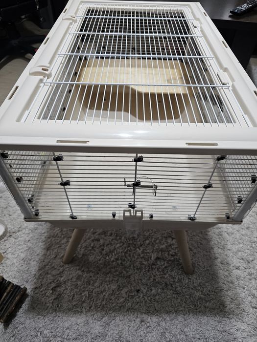 Cușcă Mare Rozătoare (77x47cm) - Echipată COMPLET