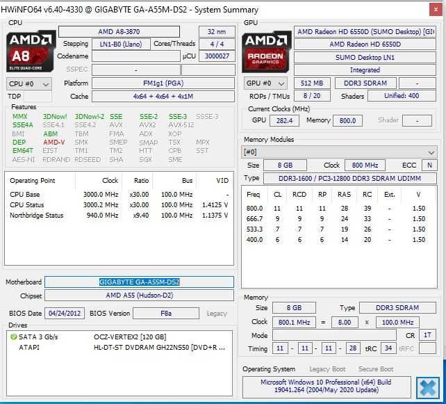 490S.Placa De Baza GIGABYTE GA-A55M-DS2,2xDDR3,Socket FM1