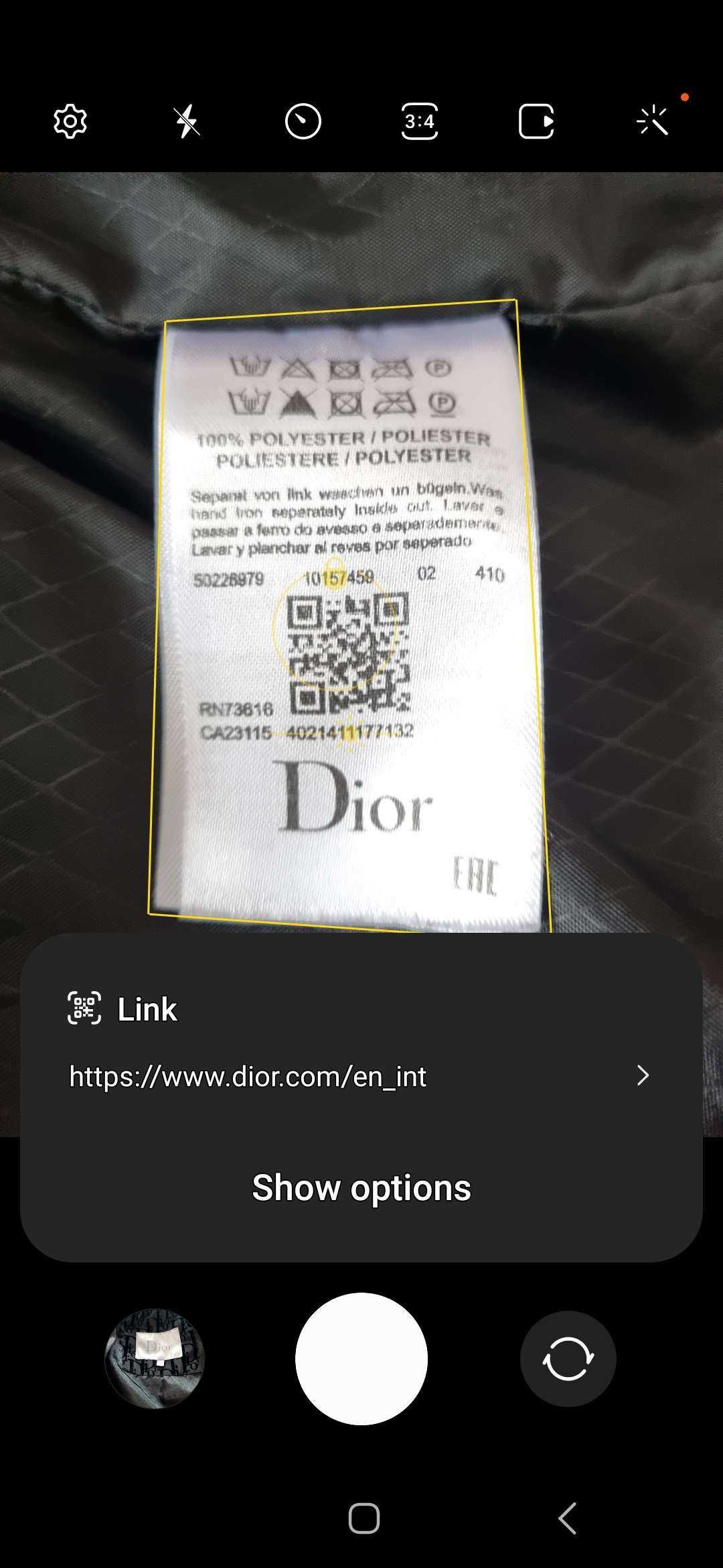 Geaca DIOR  Poliester100%