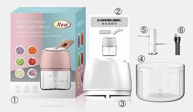 Мини електрически чопър за чесън подправки разядки блендер преносим