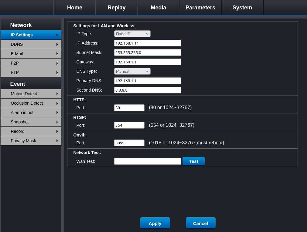 IP POE Camera ONVIF HD 1280X960 С микрофоном