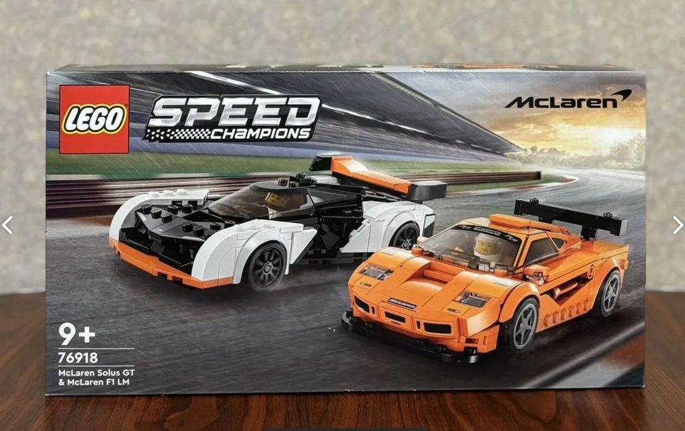 76918 LEGO Speed Champions McLaren Solus and McLaren F1, запечатанный