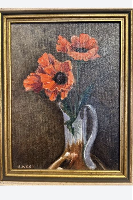 Maci în Lumină Caldă” – pictură originală în ulei, semnată G. West