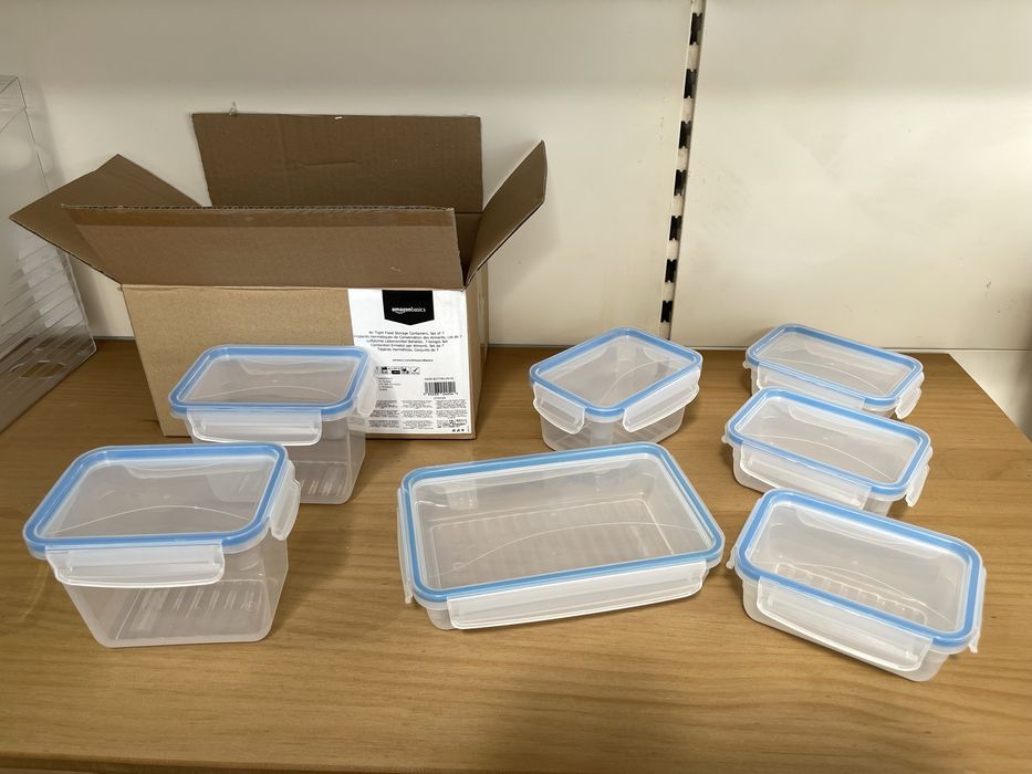 Set 7 caserole cu inchidere ermetica Amazon Basics Elvetia