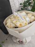 Срочно продам букет кенийских белых роз от le fleur