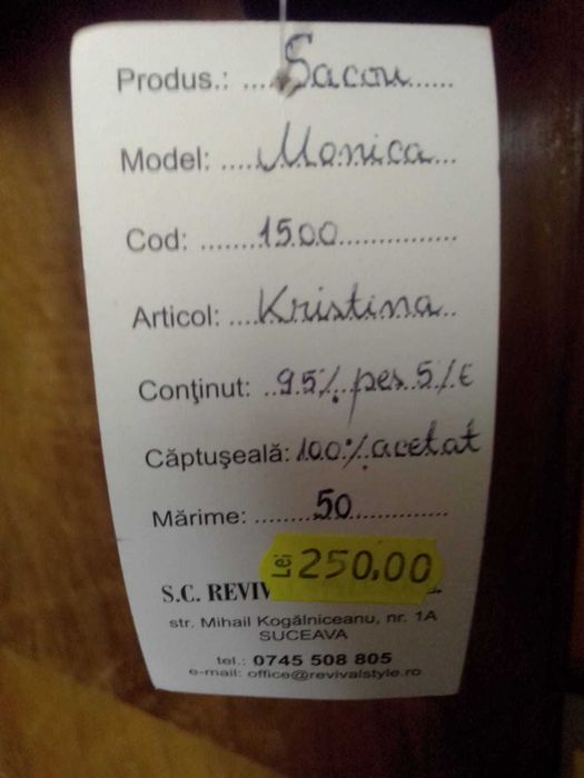 Sacou dama negru marimea 50 nou