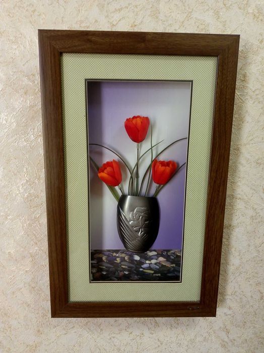 Декоративная 3D картина в рамке 42х26см