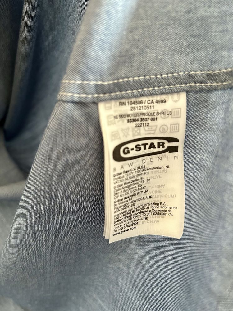 G-Star RAW Нова мъжка дънкена риза XL