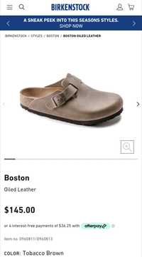Boston oiled leather Birkenstocks