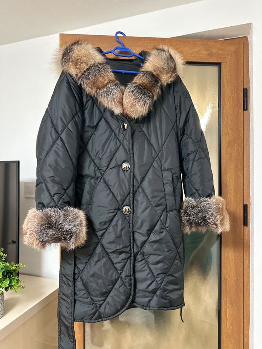 Geaca cu blana natarula