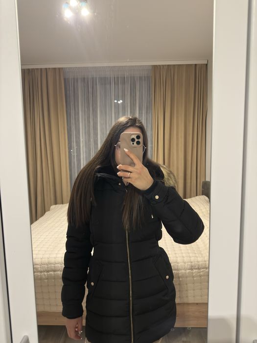 Черно зимно яке ZARA размер XS