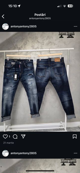 Blugi dsquared2 albastri